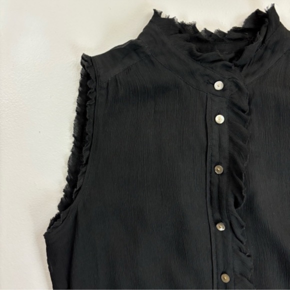 NWT J.CREW ‘Natasha Silk Ruffle Sleeveless Blouse’ 100% Silk Top Size 8 - Picture 5 of 13